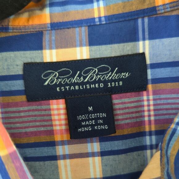 Brooks Brothers Shirt Mens Medium Casual Button Down Plaid Preppy Cotton Preppy - Picture 3 of 9